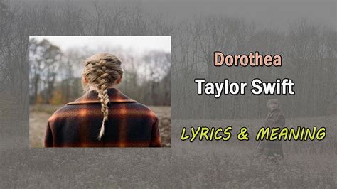 Dec 19, 2020 · Taylor Swift- Dorothea (Lyrics)Artist: Taylor SwiftTrack: Dorothea Album: Evermore Release: 2020.12.11_____... 